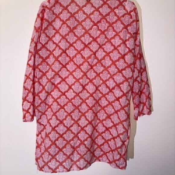 WOMEN'S ROBERTA ROLLER RABBIT COVERUP TUNIC SHIRT Jemina Kurta XS - Picture 9 of 9